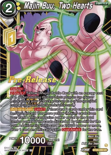 Majin Buu, Two Hearts (BT20-090), Power Absorbed Pre-Release Cards — DB Super card price