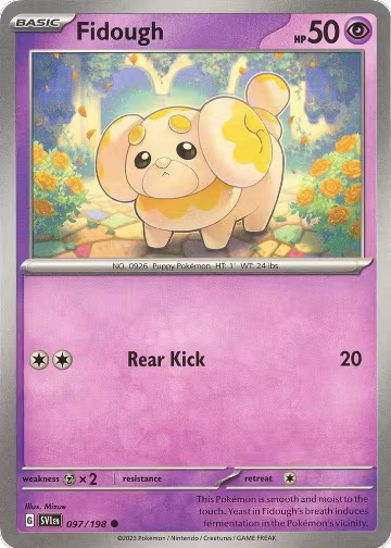 Fidough - 097/198 (097/198), Scarlet & Violet Base Set — Pokémon card price