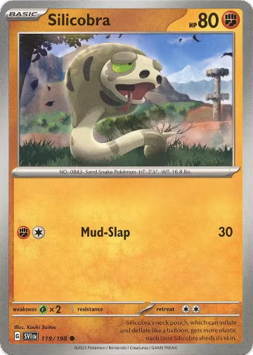Silicobra (119/198), Scarlet & Violet Base Set — Pokémon card price