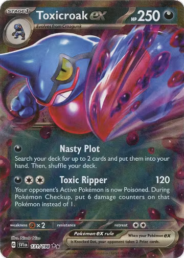 Toxicroak ex - 131/198 (131/198), Scarlet & Violet Base Set — Pokémon card price