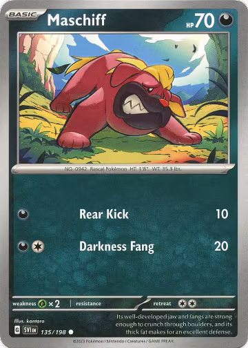 Maschiff - 135/198 (135/198), Scarlet & Violet Base Set — Pokémon card price