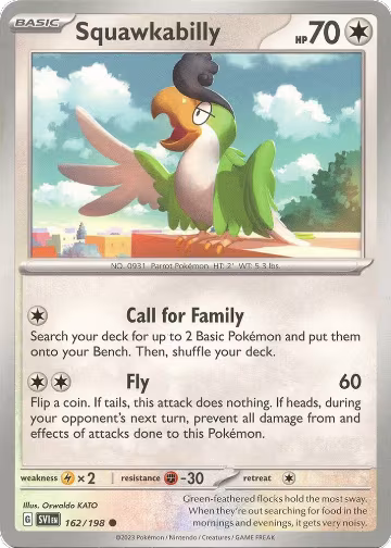 Squawkabilly (162/198), Scarlet & Violet Base Set — Pokémon card price