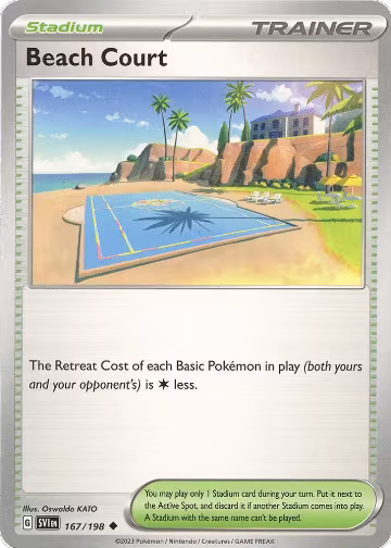 Beach Court (167/198), Scarlet & Violet Base Set — Pokémon card price