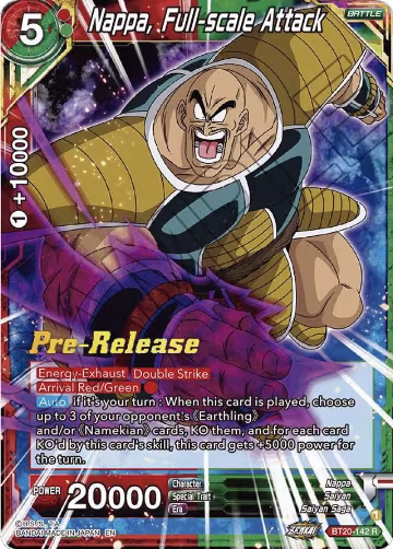 Nappa, Full-scale Attack (BT20-142), Power Absorbed Pre-Release Cards — DB Super card price