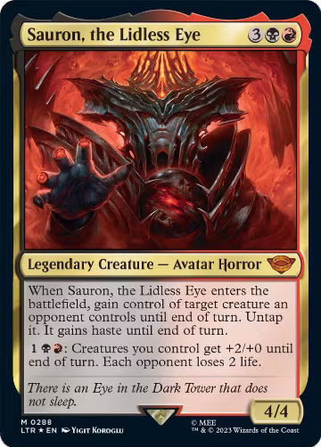 Sauron, the Lidless Eye (288), Universes Beyond: The Lord of the Rings: Tales of Middle-earth — Magic card price