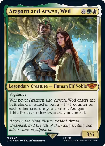 Aragorn and Arwen, Wed (287), Universes Beyond: The Lord of the Rings: Tales of Middle-earth — Magic card price