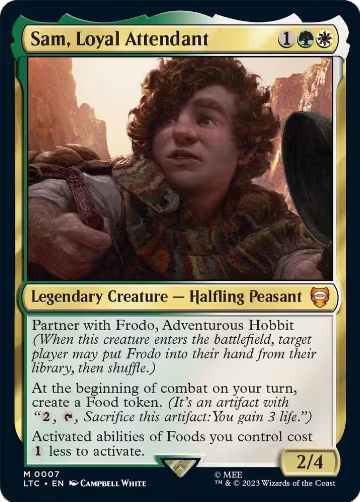 Sam, Loyal Attendant (7), Commander: The Lord of the Rings: Tales of Middle-earth — Magic card price