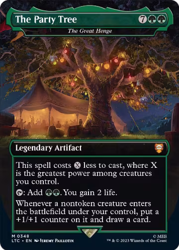 The Party Tree - The Great Henge (Borderless) (348), Commander: The Lord of the Rings: Tales of Middle-earth — Magic card price