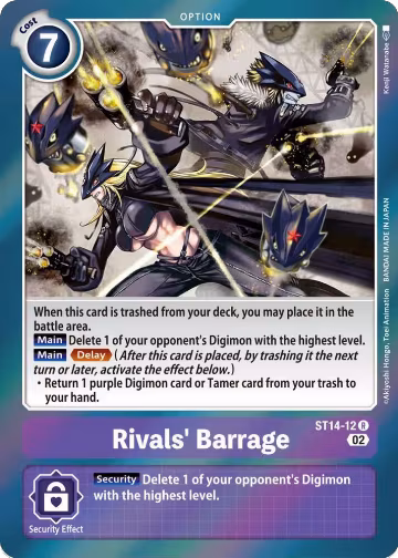 Rivals' Barrage (ST14-12 R), Starter Deck 14: Beelzemon Advanced Deck Set — Digimon card price