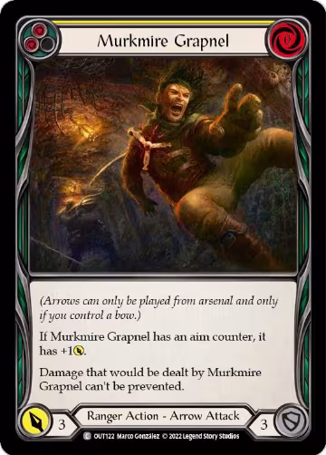 Murkmire Grapnel (Yellow) (OUT122), Outsiders — Flesh & Blood card price