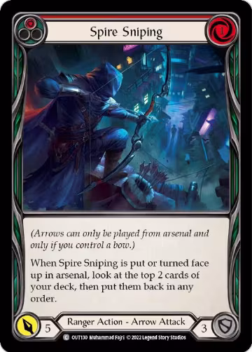 Spire Sniping (Red) (OUT130), Outsiders — Flesh & Blood card price