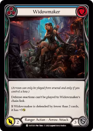 Widowmaker (Blue) (OUT135), Outsiders — Flesh & Blood card price