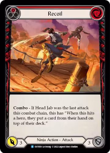 Recoil (Red) (OUT059), Outsiders — Flesh & Blood card price