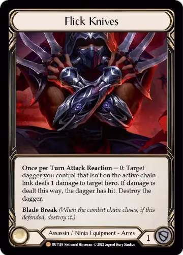 Flick Knives (OUT139), Outsiders — Flesh & Blood card price