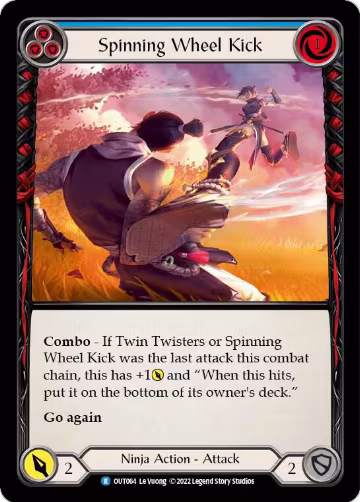 Spinning Wheel Kick (Blue) (OUT064), Outsiders — Flesh & Blood card price