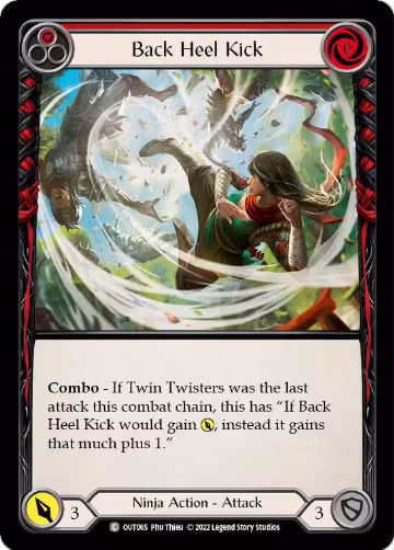 Back Heel Kick (Red) (OUT065), Outsiders — Flesh & Blood card price