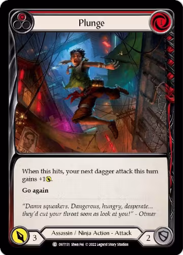 Plunge (Red) (OUT151), Outsiders — Flesh & Blood card price