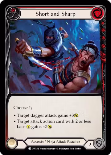 Short and Sharp (Red) (OUT154), Outsiders — Flesh & Blood card price