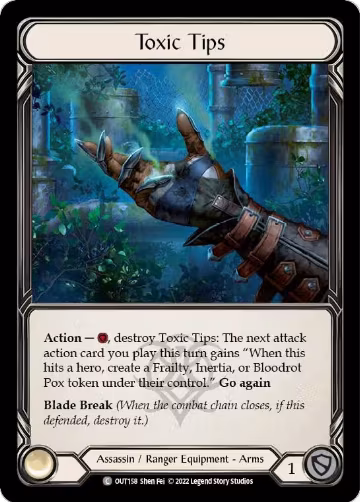 Toxic Tips (OUT158), Outsiders — Flesh & Blood card price