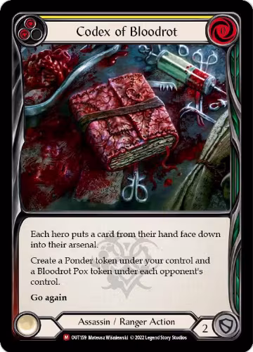 Codex of Bloodrot (OUT159), Outsiders — Flesh & Blood card price