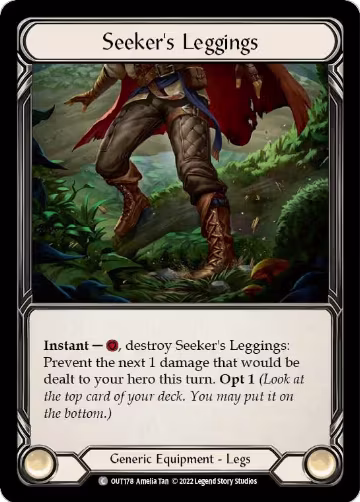 Seeker's Leggings (OUT178), Outsiders — Flesh & Blood card price