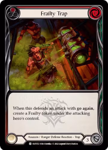 Frailty Trap (Red) (OUT172), Outsiders — Flesh & Blood card price