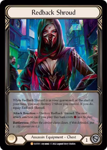 Redback Shroud (Extended Art) (OUT011), Outsiders — Flesh & Blood card price