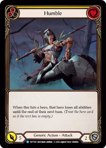 Humble (Yellow) (OUT190), Outsiders — Flesh & Blood card price