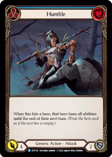 Humble (Blue) (OUT191), Outsiders — Flesh & Blood card price