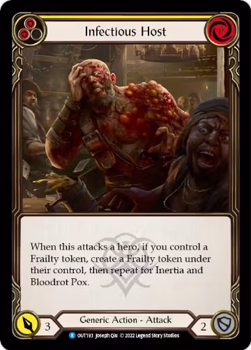 Infectious Host (Yellow) (OUT193), Outsiders — Flesh & Blood card price