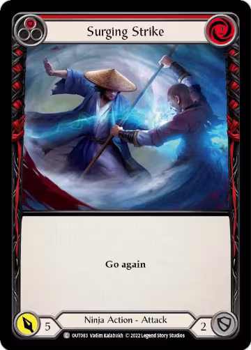 Surging Strike (Red) (OUT083), Outsiders — Flesh & Blood card price