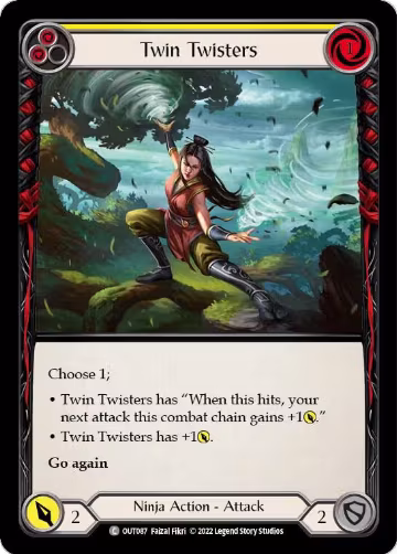 Twin Twisters (Yellow) (OUT087), Outsiders — Flesh & Blood card price