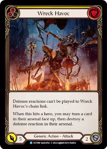 Wreck Havoc (Yellow) (OUT199), Outsiders — Flesh & Blood card price