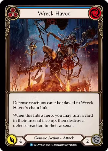 Wreck Havoc (Blue) (OUT200), Outsiders — Flesh & Blood card price