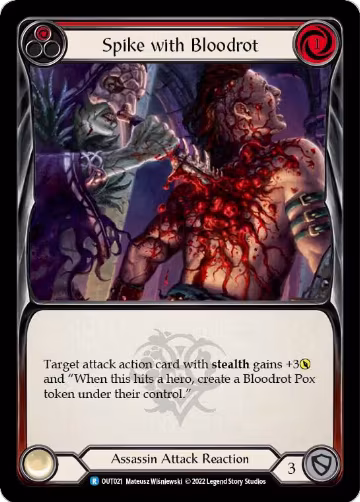 Spike with Bloodrot (Red) (OUT021), Outsiders — Flesh & Blood card price