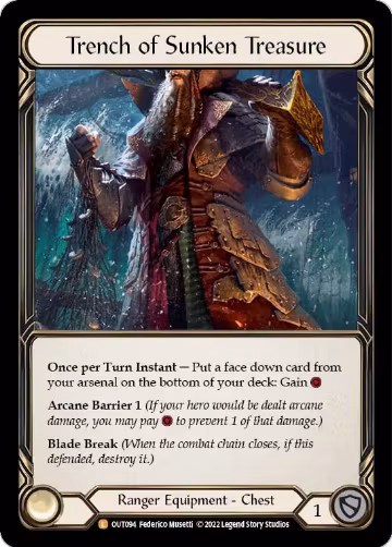 Trench of Sunken Treasure (OUT094), Outsiders — Flesh & Blood card price