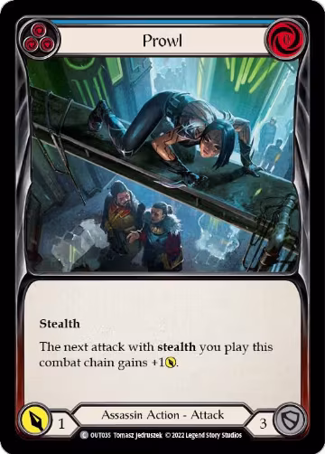 Prowl (Blue) (OUT035), Outsiders — Flesh & Blood card price