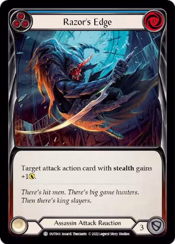 Razor's Edge (Blue) (OUT044), Outsiders — Flesh & Blood card price