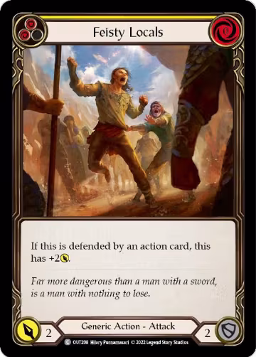 Feisty Locals (Yellow) (OUT208), Outsiders — Flesh & Blood card price