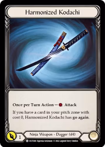 Harmonized Kodachi (OUT048), Outsiders — Flesh & Blood card price