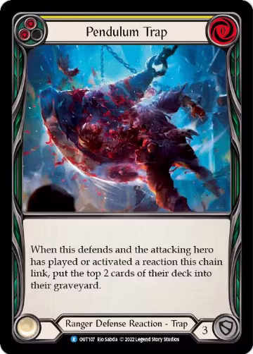 Pendulum Trap (Yellow) (OUT107), Outsiders — Flesh & Blood card price