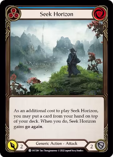 Seek Horizon (Blue) (OUT218), Outsiders — Flesh & Blood card price
