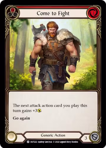 Come to Fight (Red) (OUT222), Outsiders — Flesh & Blood card price