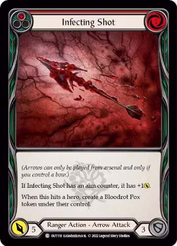 Infecting Shot (Red) (OUT118), Outsiders — Flesh & Blood card price