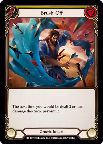 Brush Off (Yellow) (OUT229), Outsiders — Flesh & Blood card price