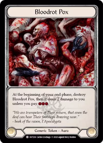 Bloodrot Pox (OUT234), Outsiders — Flesh & Blood card price
