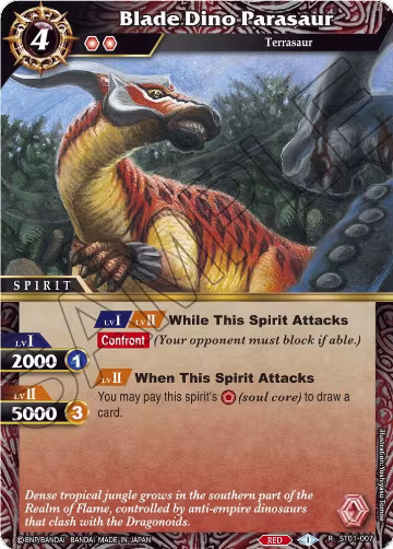 Blade Dino Parasaur (ST01-007), Starter Deck 01: Dragon Onslaught — Battle Spirits card price