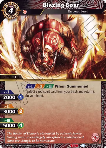 Blazing Boar (ST01-008), Starter Deck 01: Dragon Onslaught — Battle Spirits card price