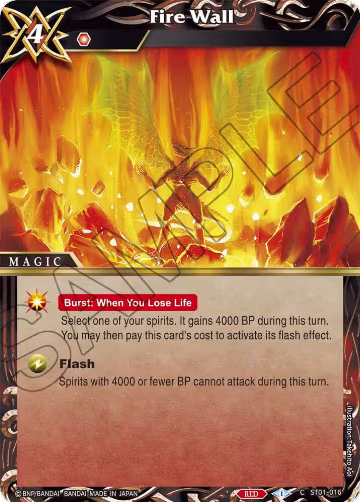 Fire Wall (ST01-016), Starter Deck 01: Dragon Onslaught — Battle Spirits card price