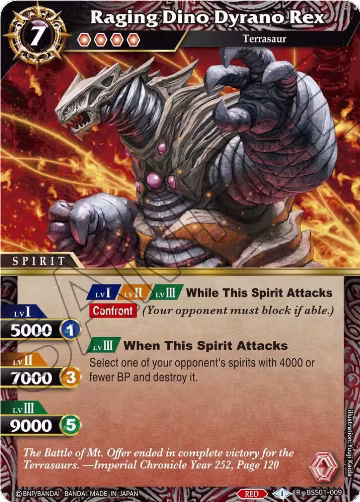 Raging Dino Dyrano Rex (BSS01-009), Dawn of History — Battle Spirits card price